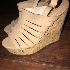 Nude platform sandals